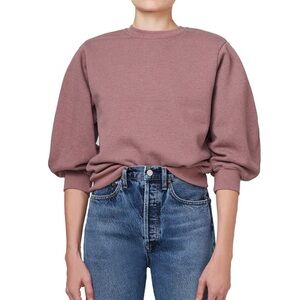 ❌SOLD❌ Agolde Thora 3/4 Sweatshirt Rhubarb M